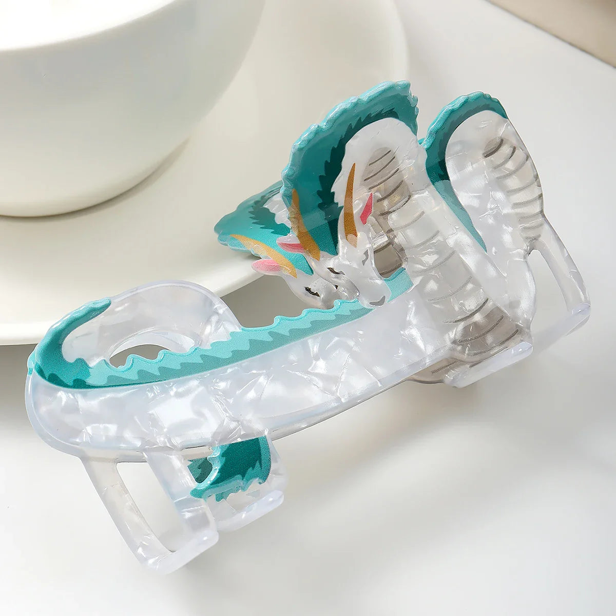 1 x Chinese Dragon Acrylic Hair Claw Clip