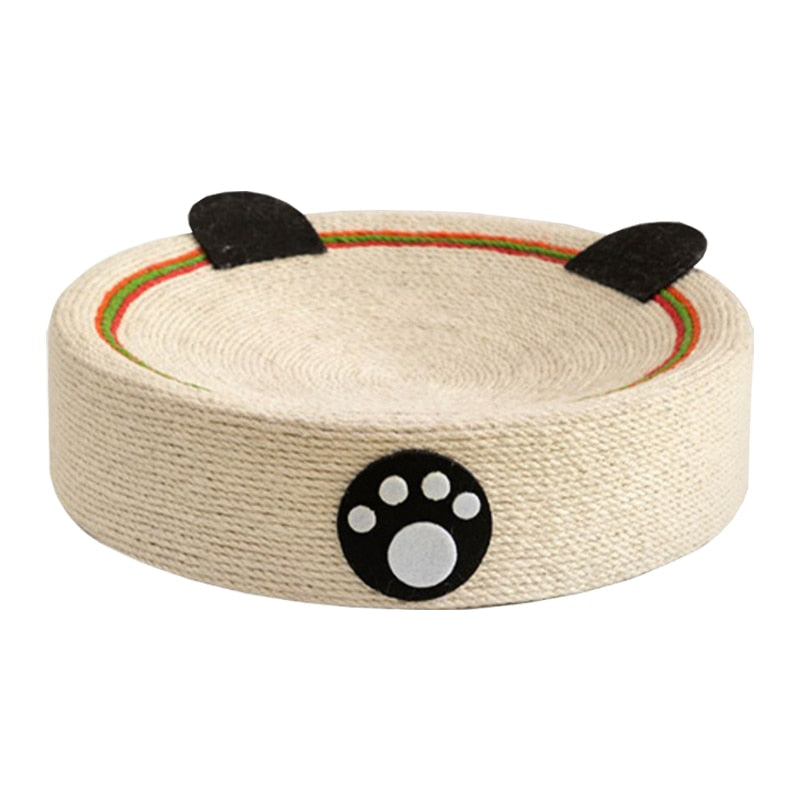 Kitty Cute Round Scratching Board Woven Cat Bed