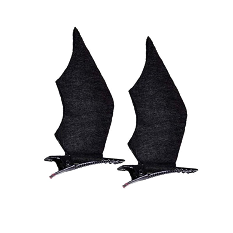 1 Pair Cute Halloween Bat Skeleton Spider Hair Accessory