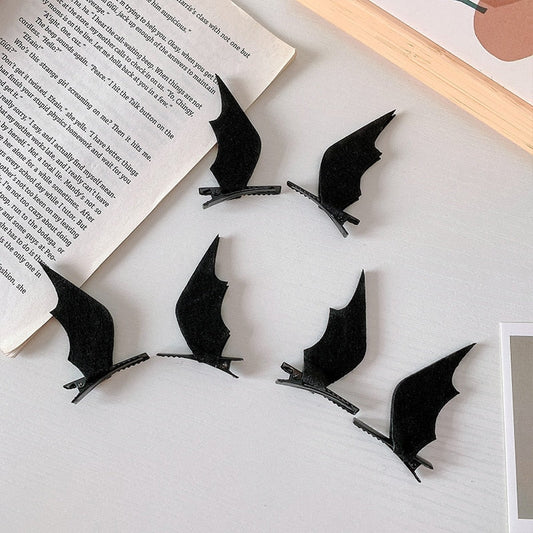 1 Pair Cute Halloween Bat Skeleton Spider Hair Accessory