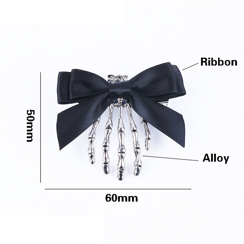 1 Pair Cute Halloween Bat Skeleton Spider Hair Accessory