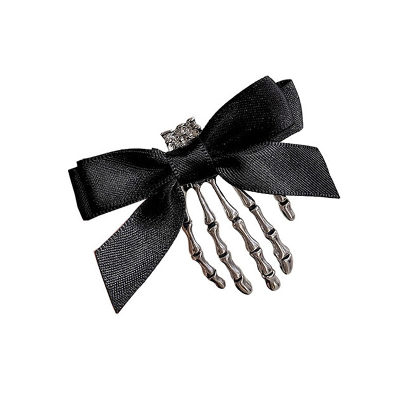 1 Pair Cute Halloween Bat Skeleton Spider Hair Accessory