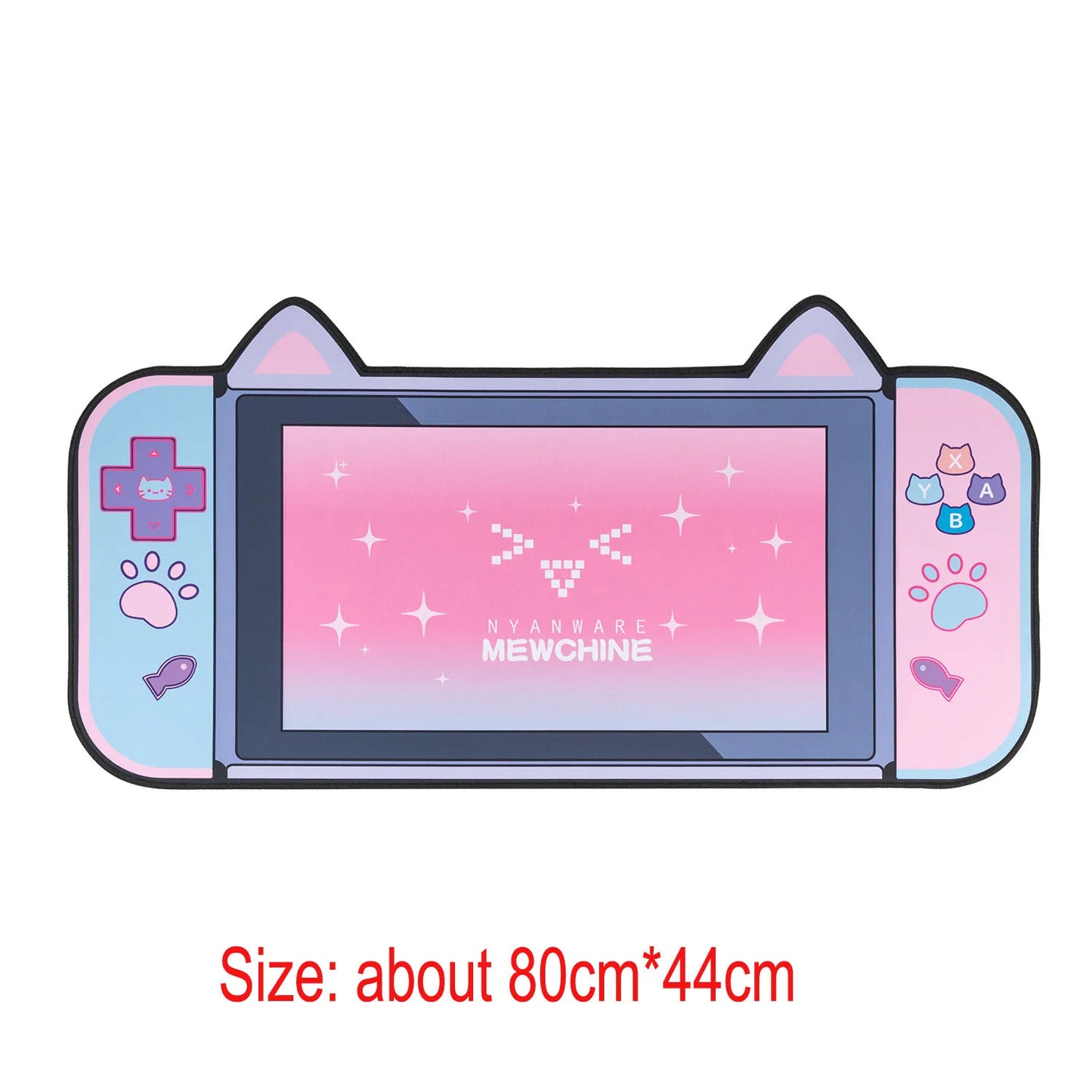 1 PC Kawaii Vibes Cute Critter Gamer Girl Gaming Mouse Pad Desk Pad