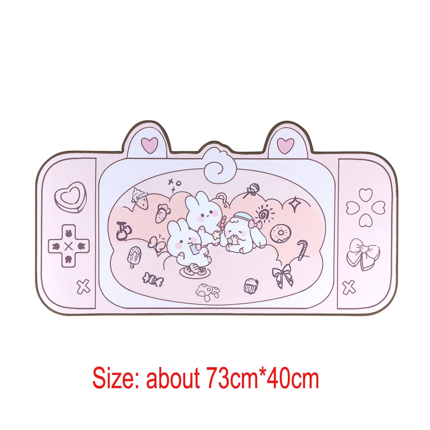 1 PC Kawaii Vibes Cute Critter Gamer Girl Gaming Mouse Pad Desk Pad