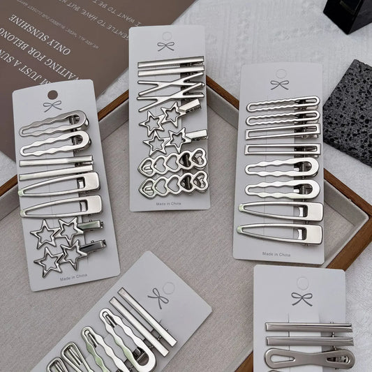 1 Set - Silver Metal Duckbill Hair Clip
