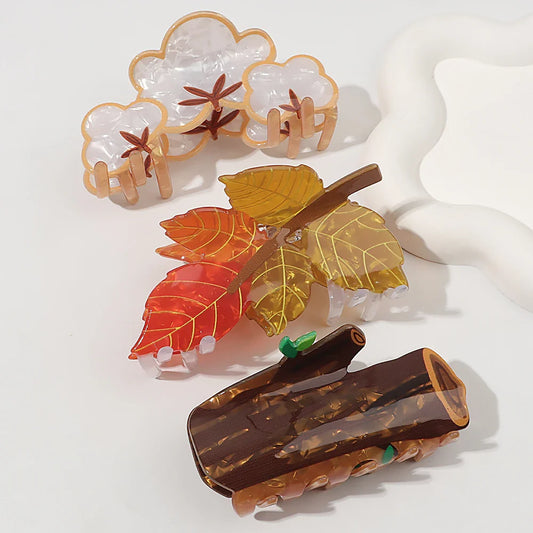 1 x Autumn Leaf Hair Clip
