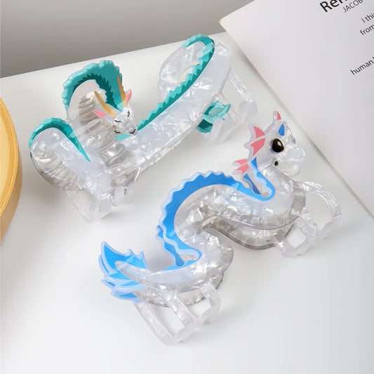 1 x Chinese Dragon Acrylic Hair Claw Clip