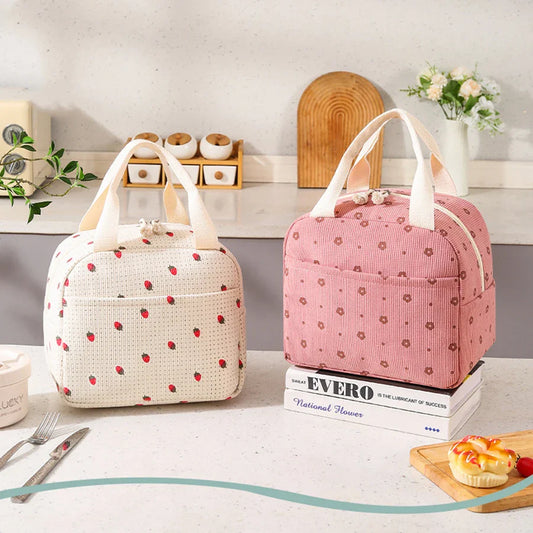 1 x Cute Floral Insulated Lunch Bag