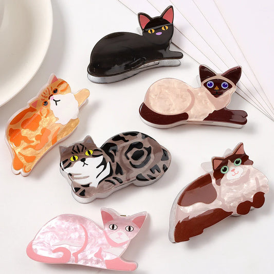 1PC cat hair claw clip