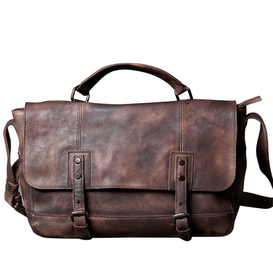 Brown Leather Messenger Bag Dux