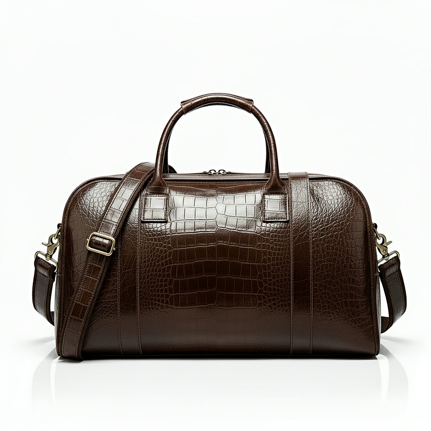 Brown Leather Crossbody Bag Via