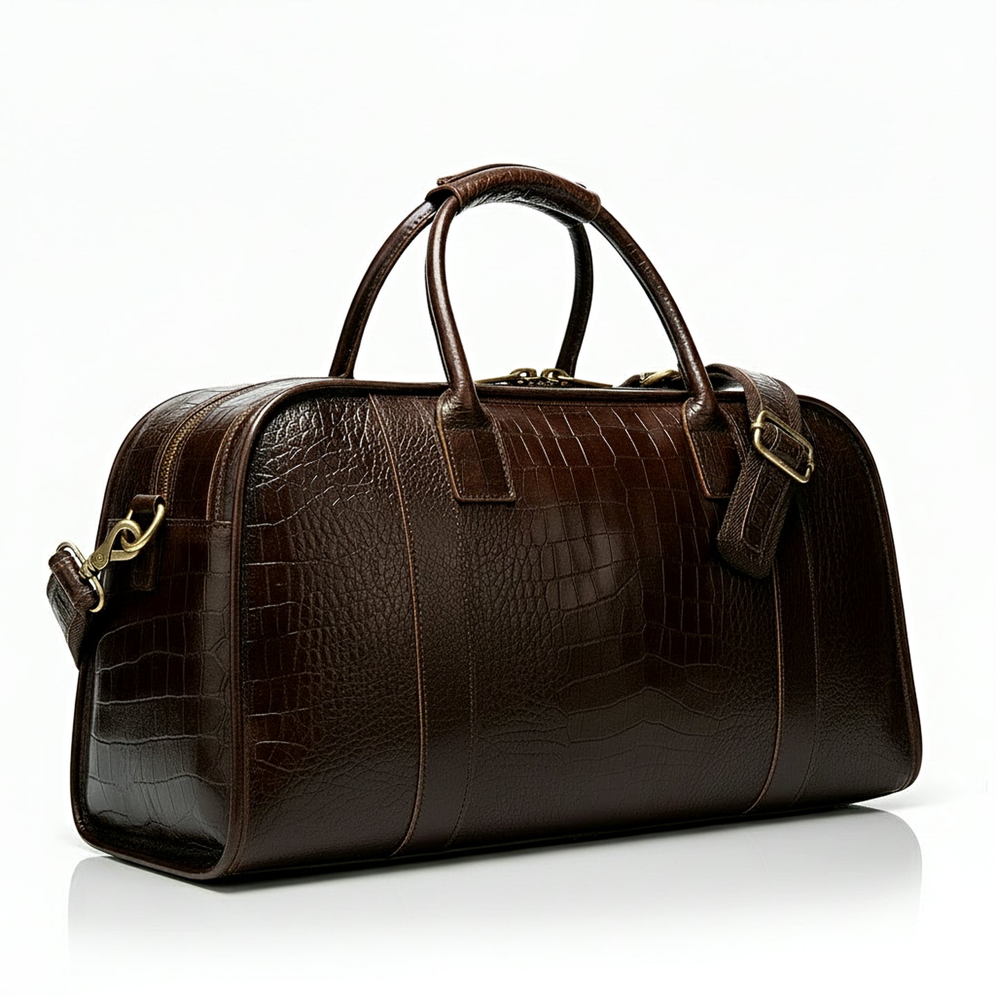 Brown Leather Crossbody Bag Via