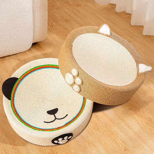 Kitty Cute Round Scratching Board Woven Cat Bed