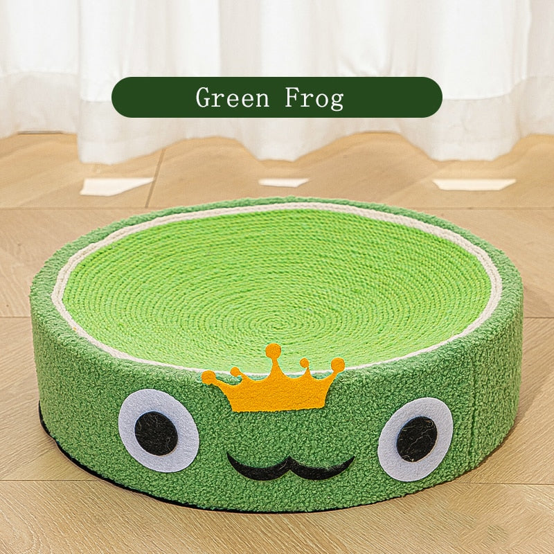 Kitty Cute Round Scratching Board Woven Cat Bed