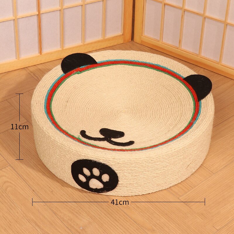 Kitty Cute Round Scratching Board Woven Cat Bed